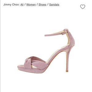 Incredible shade of lilac!   Jimmy Choo suede sandals - beautiful!   Perfect!